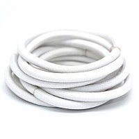 La Tartelette 4 Mm Elastic Bands Hair Ties Children Rubber Hair Headbands 100 Pcs White