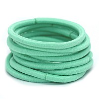 La Tartelette 4 Mm Elastic Bands Hair Ties Children Rubber Hair Headbands 100 Pcs Light Aquamarine