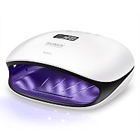 SUNUV SUN4 48W UV LED Nail Lamp, UV Light for Nails, LED UV Lamp for Gel Nails with 4 Timer Settings, Nail Dryer for Gel Polish with All Gel Types for Home Salon Black