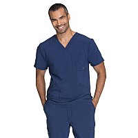 cherokee Infinity Men Scrubs Top V-Neck cK900A, S, Navy