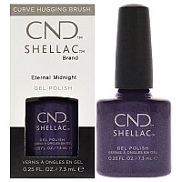 CND Shellac Gel Nail Polish, Eternal Midnight, 0.25 fl oz