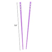 Set Of 2 Hair Sticks With 3 Diamonds Chopsticks Purple