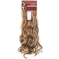 Lelinta 7Pcs 16 Clips 24 Inch Wavy Curly Full Head Clip In On Double Weft Hair Extensions Ginger Brown Mix Bleach Blonde