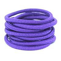 La Tartelette 4 Mm Elastic Bands Hair Ties Children Rubber Hair Headbands 20 Pcs Purple