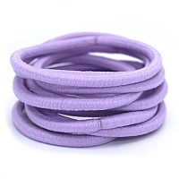 La Tartelette 4 Mm Elastic Bands Hair Ties Children Rubber Hair Headbands 50 Pcs Light Purple