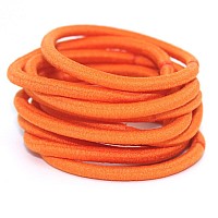 La Tartelette 4 Mm Elastic Bands Hair Ties Children Rubber Hair Headbands 10 Pcs Orange