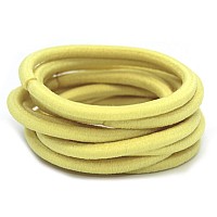 La Tartelette 4 Mm Elastic Bands Hair Ties Children Rubber Hair Headbands 10 Pcs Light Yellow