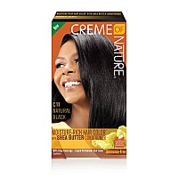 Moisture Rich Liquid Hair Color By Creme Of Nature C11 Natural Black With Shea Butter Conditioner 1 Application