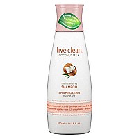 Live Clean Coconut Milk Moisturizing Shampoo and Coconut Milk Moisturizing Conditioner with Certified Organic Coconut Extract and Oil, Petrolatum-free, Phthalate-free and Paraben-free, 12 oz each