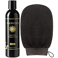 Tan Physics Self Tanner 8 Fl Oz With Exfoliation Mitt By Quest Skin Care Tan Physics True Color Sunless Tanner Tan Physics