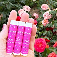 Alida Pure Rose Lip Balm Collection Vegan Lip Balm Set Beeswax Free With Avocado Oil Organic Jojoba Oil And Vitamin E Natu