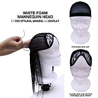 Studio Limited Styrofoam Mannequin Head White Foam Wig Head Display 3 Pack