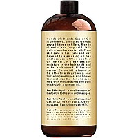 Handcraft Castor Oil For Hair Growth, Eyelashes And Eyebrows - 100% Pure And Natural Carrier Oil & Body Oil - Use As Aromatherapy Carrier Oil, Moisturizing Massage Oil - 16 Fl. Oz