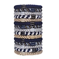 L. Erickson Grab & Go Ponytail Holders, Sailor, Set of Fifteen - Exceptionally Secure with Gentle Hold