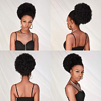 Glam21Usa Afro Puff Drawstring Ponytail Retro Kinky Curly Ponytail Wig Clip In Bun Hair Piece For Black Women Synthetic Hair Ext