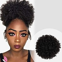 Glam21Usa Afro Puff Drawstring Ponytail Retro Kinky Curly Ponytail Wig Clip In Bun Hair Piece For Black Women Synthetic Hair Ext