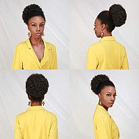 Glam21Usa Afro Puff Drawstring Ponytail Retro Kinky Curly Ponytail Wig Clip In Bun Hair Piece For Black Women Synthetic Hair Ext