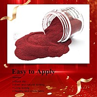 28Gbox Dark Red Glitter Fine Dipping Powder No Lamp Cure Nails Dip Powder Like Gel Nail Natural Dry For Nail Salonno29