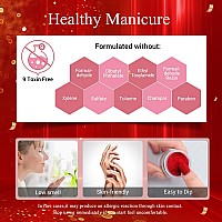 28Gbox Dark Red Glitter Fine Dipping Powder No Lamp Cure Nails Dip Powder Like Gel Nail Natural Dry For Nail Salonno29