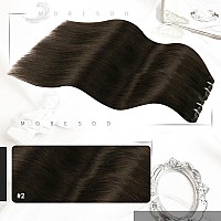 Moresoo Human Hair Clip In Extensions Darkest Brown Clip In Hair Extensions Real Human Hair Double Weft Clip In Human Hair Exten