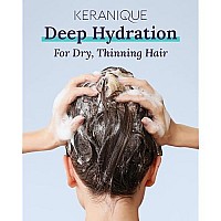 Keranique Deep Hydrating Shampoo And Conditioner Set For Hair Growth And Thinning Hair | Keratin Hair Treatment | Keratin Amino Complex, Free Of Sulfates, Dyes And Parabens, 8 Fl Oz