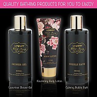 Birthday Gifts Home Spa Gift Basket 8Pc Bath Body Set For Women And Men Fresh Peony Scent With Shower Gel Bubble Bath Loti