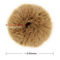 Fuzzy Furry Faux Fur Scrunchies Hair Band Rope Hair Holder Wristband Hair Ring Tie Ponytail Holder Hair Accessories Mix Colors