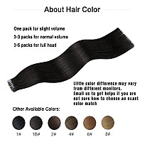 Tape Hair Extensions Real Human Hair 1B Naturl Black 100 Remy Human Hair Extensions Silky Straight For Fashion Women 20 Pcspac