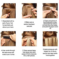 Tape Hair Extensions Real Human Hair 1B Naturl Black 100 Remy Human Hair Extensions Silky Straight For Fashion Women 20 Pcspac