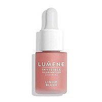 Lumene Invisible Illumination Liquid Blush Pink Blossom - Dewy Makeup cheek Tint with Luminizing Pigments for Hydrated glowing Skin - Weightless Liquid Blush for cheeks (05 Fl Oz)