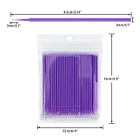 G2Plus 500Pcs Cotton Swabs Purple Disposable Micro Applicators Brush For Makeup And Personal Care Cosmetic Brush Micro Swabs F