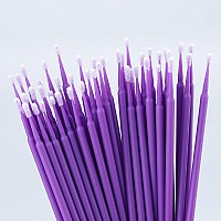 G2Plus 500Pcs Cotton Swabs Purple Disposable Micro Applicators Brush For Makeup And Personal Care Cosmetic Brush Micro Swabs F