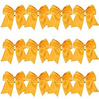 8 Inch Cheerleader Bows Ponytail Holder Cheerleading Bows Hair Tiegold