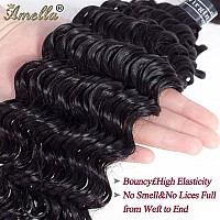 Amella Hair 8A Brazilian Deep Wave 3 Bundles 100 Unprocessed Virgin Human Hair Natural Color 10 10 10