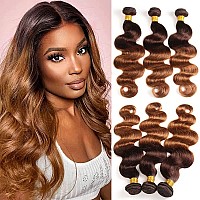 2 Tone Ombre Brazilian Body Wave Hair 3 Bundles Brazilian Remy Virgin Human Hair Weave Bundles 100 Unprocessed Body Wave Human