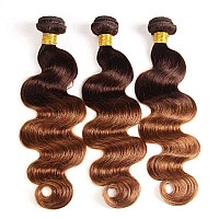 2 Tone Ombre Brazilian Body Wave Hair 3 Bundles Brazilian Remy Virgin Human Hair Weave Bundles 100 Unprocessed Body Wave Human