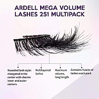 Ardell False Eyelashes Mega Volume 251 1 Pack 4 Pairs Per Pack