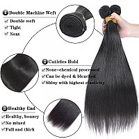 Straight Bundles Human Hair 3 Bundles 16 16 16 Inch 100 Unprocessed Brazilian Virgin Remy Hair Straight Human Hair Bundles Natu