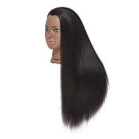 Hairginkgo Mannequin Head 2628 Super Long Synthetic Yaki Fiber Hair Manikin Head Styling Hairdresser Training Head Cosmetolog