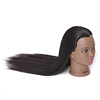 Hairginkgo Mannequin Head 2628 Super Long Synthetic Yaki Fiber Hair Manikin Head Styling Hairdresser Training Head Cosmetolog