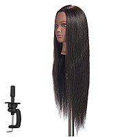 Hairginkgo Mannequin Head 2628 Super Long Synthetic Yaki Fiber Hair Manikin Head Styling Hairdresser Training Head Cosmetolog