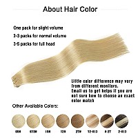 Bleach Blonde Tape In Hair Extensions Real Remy Human Hair Extensions Silky Straight For Fashion Women 20 Pcspackage20Inch 61