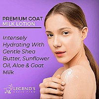 Legend's Creek Farm, Premium Goat Milk Lotion, For Body, Hand & Face, Deeply Moisturizing With Shea Butter, Sunflower Oil & Aloe, No Harsh Chemicals, Handmade in USA, 9 Oz (Rosemary & Lavender L.)