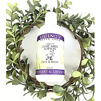 Legend's Creek Farm, Premium Goat Milk Lotion, For Body, Hand & Face, Deeply Moisturizing With Shea Butter, Sunflower Oil & Aloe, No Harsh Chemicals, Handmade in USA, 9 Oz (Rosemary & Lavender L.)