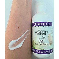 Legend's Creek Farm, Premium Goat Milk Lotion, For Body, Hand & Face, Deeply Moisturizing With Shea Butter, Sunflower Oil & Aloe, No Harsh Chemicals, Handmade in USA, 9 Oz (Rosemary & Lavender L.)