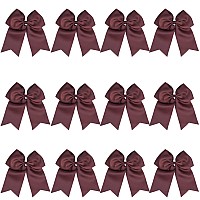 8 Inch Cheerleader Bows Ponytail Holder Cheerleading Bows Hair Tiebrown