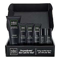 Tiege Hanley Mens Skin Care Set Antiaging Skin Care Routine For Men System Level 3 Mens Skincare Set For Fines Lines Incl