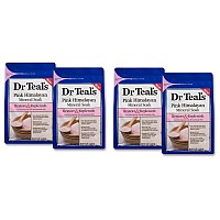 Dr Teals Pink Himalayan Soaking Solution Gift Set 4 Pack 3Lbs Ea Restore Replenish With Essential Oils Eases Sore Musc