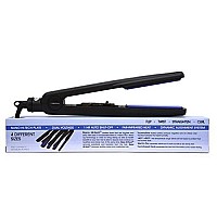 H2PRO Silk Titanium Ceramic Tourmaline Treated Plates Styling Iron Straightener 1 1/4'' Black SR114