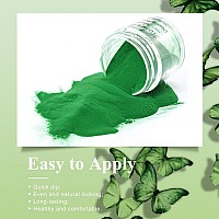 28Gbox Green Color Dipping Powder Without Lamp Cure Nails Dip Powder Gel Nail Color Powder Natural Dry No13